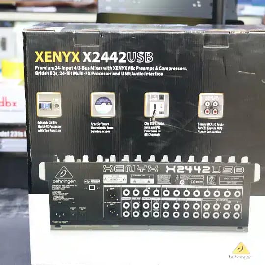 Behringer SX2442FX for live performances,